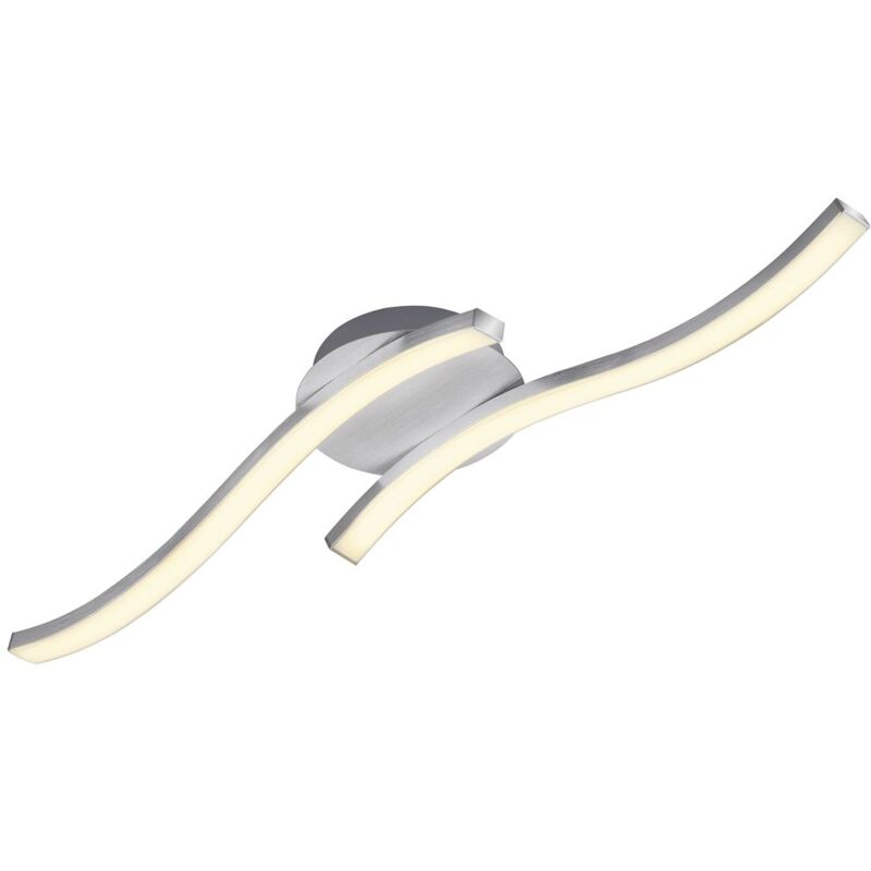 foto del prodotto briloner lampada da soffitto a led ondulata a 2 luci 2 x 6w 3000k metallo argento