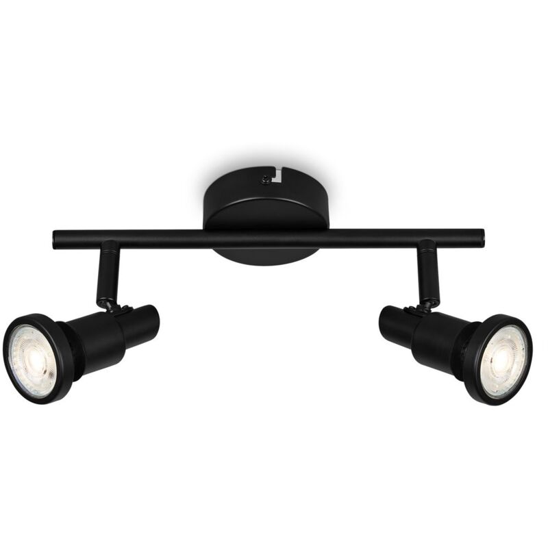 foto del prodotto briloner lampada da soffitto a led per il bagno, regolabile, lampada da soffitto a led per il bagno, ip44, colore luce bianca calda, gu10, nero,