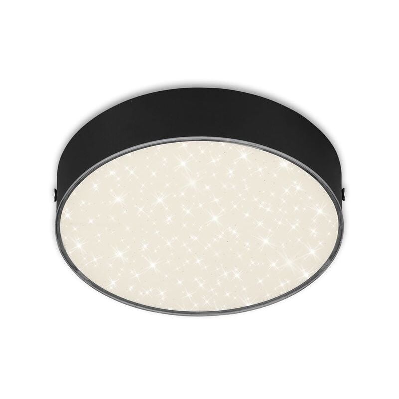 foto del prodotto briloner lampada da soffitto a led rotonda cielo stellato 11w nero metallo 15,7cm 4000k