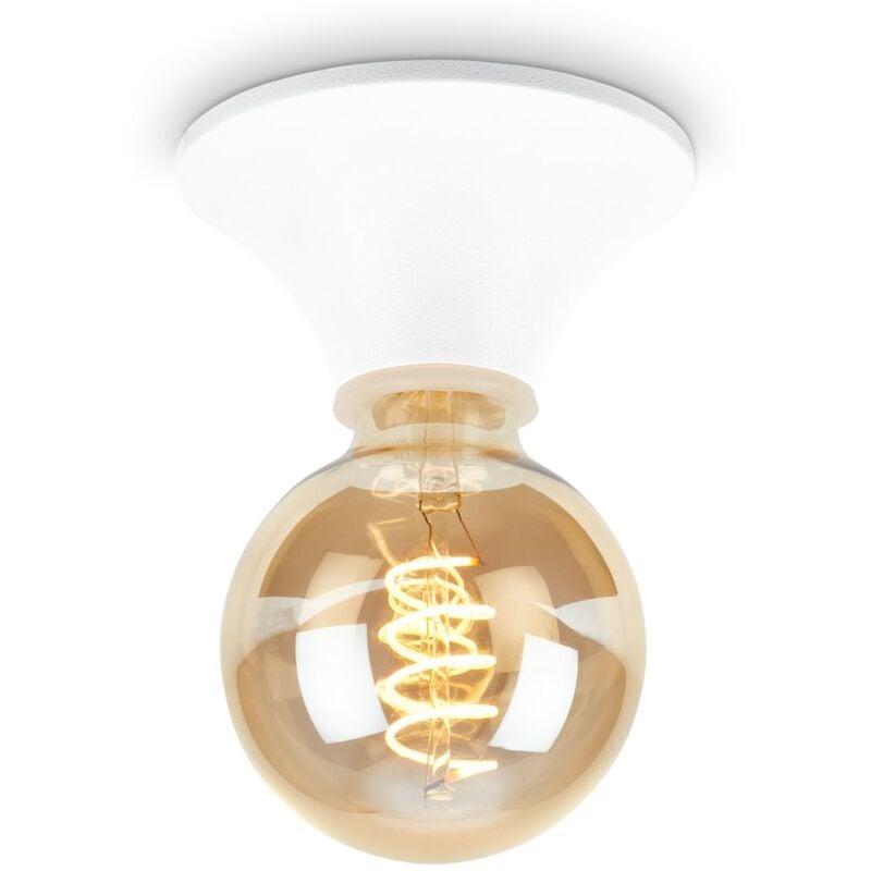 foto del prodotto briloner lampada da soffitto deco, plafoniera, lampada da bagno, attacco e27, protezione dagli spruzzi d acqua ip44, 120x60 mm dxh , bianco.