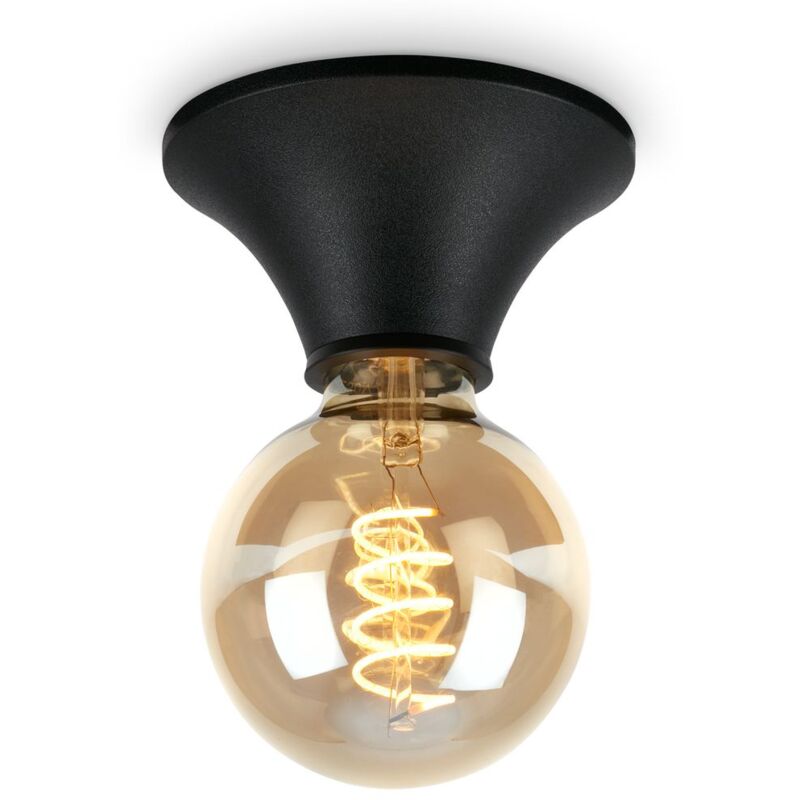 foto del prodotto briloner lampada da soffitto deco, plafoniera, lampada da bagno, attacco e27, protezione dagli spruzzi d acqua ip44, 120x60 mm dxh , nero.