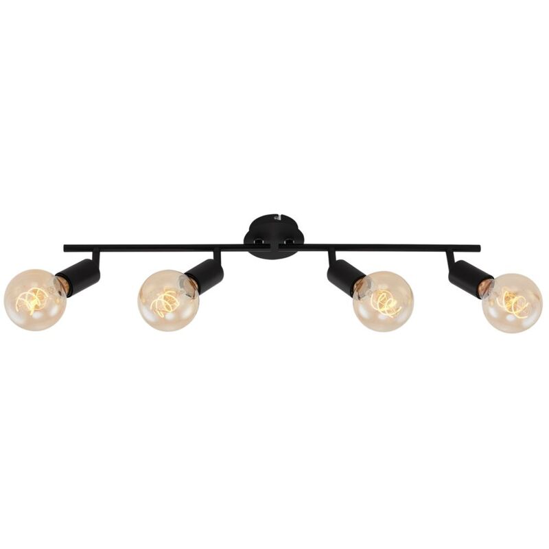foto del prodotto briloner lampada da soffitto faretto da soffitto orientabile girevole 4xe27 60w nero metallo
