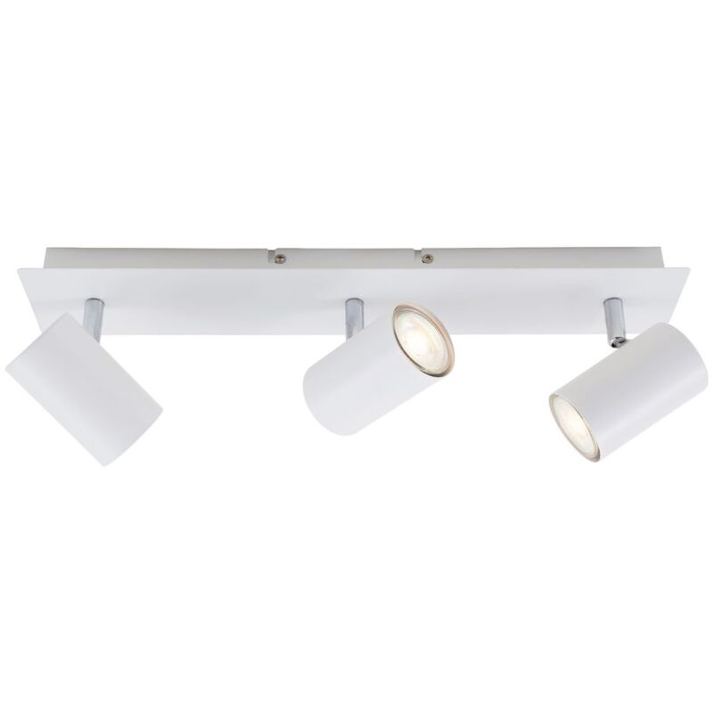 foto del prodotto briloner lampada da soffitto faretto orientabile 3xgu10 40w bianco ip20 metallo