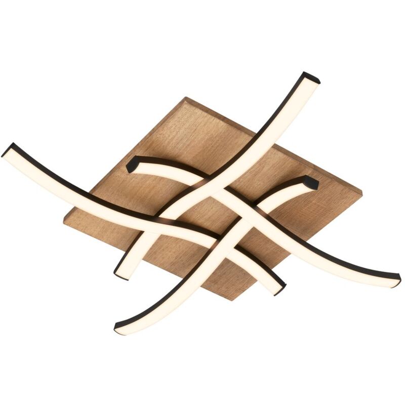foto del prodotto briloner lampada da soffitto lampada da soffitto ondulata camera da letto soggiorno bianco caldo legno