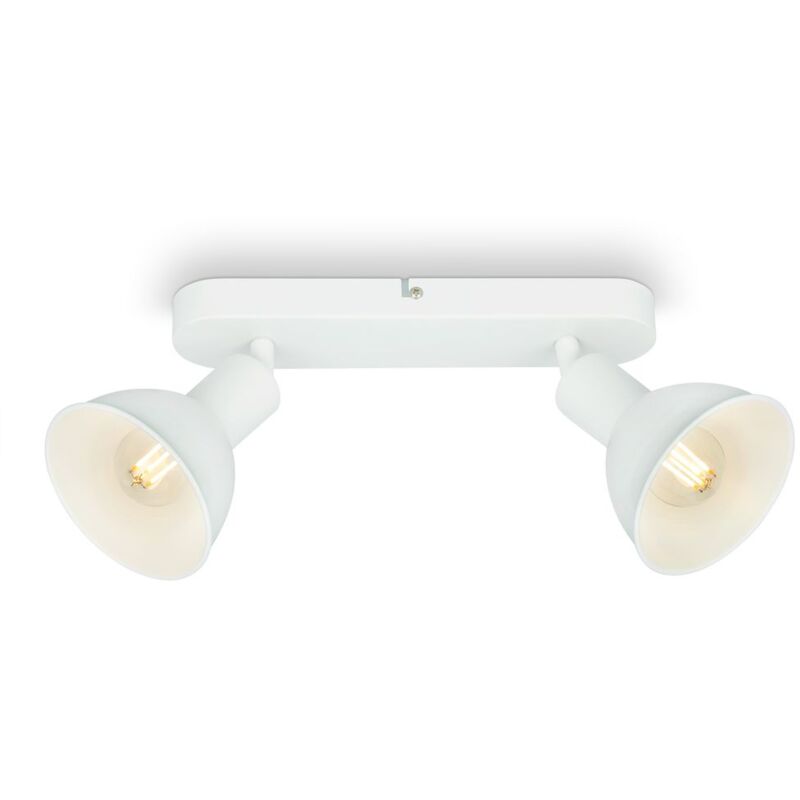 foto del prodotto briloner lampada da soffitto lampada spot vintage orientabile e inclinabile 2xe14 25w bianco