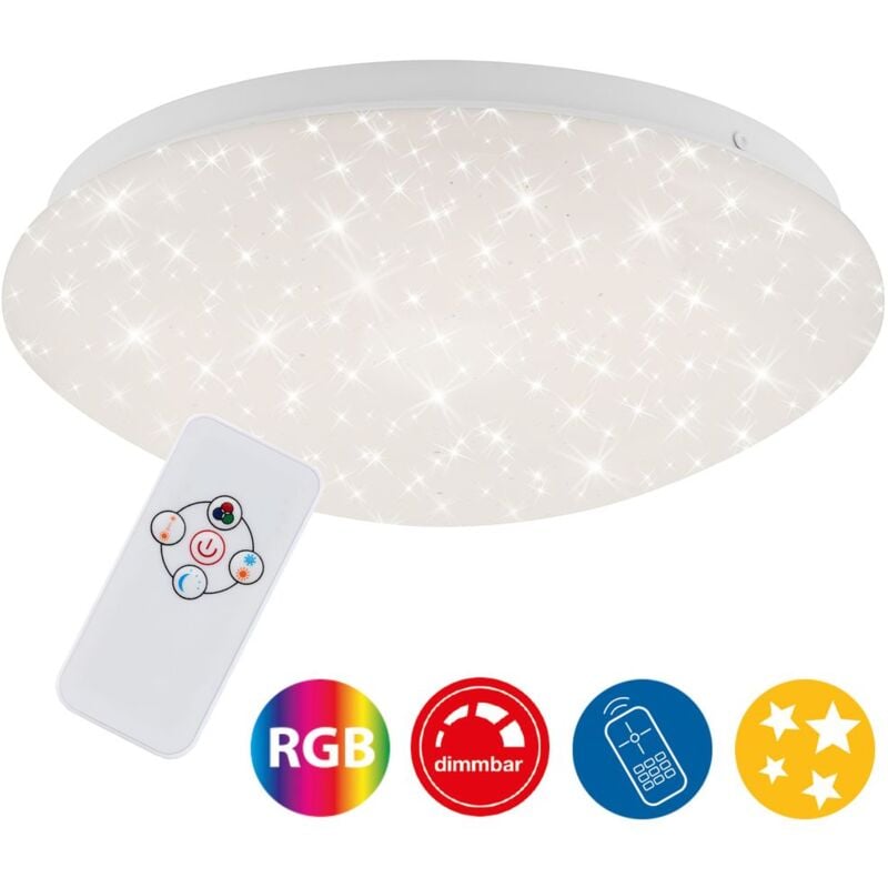 foto del prodotto briloner lampada da soffitto led dimmerabile rgb telecomando 10w bianco metallo plastica