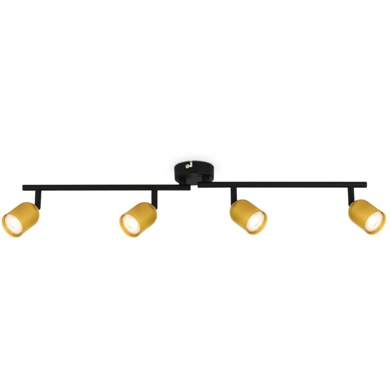 foto del prodotto briloner lampada da soffitto, orientabile, attacco gu10, nero oro, 70,5 x 8 x 11 cm