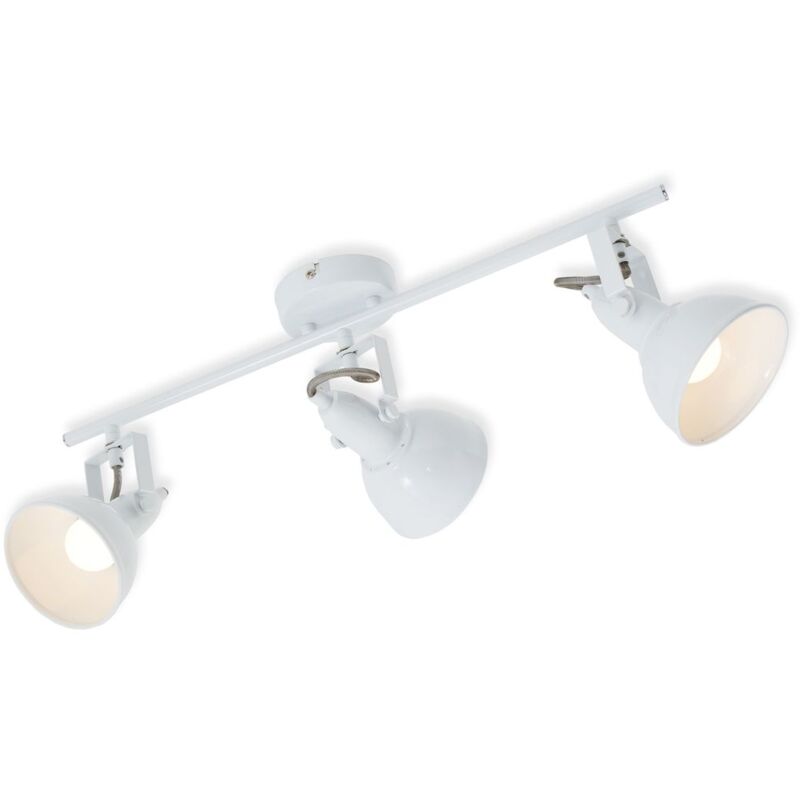 foto del prodotto briloner lampada da soffitto retr 3xe14 3 faretti orientabili e inclinabili 40w metallo bianco