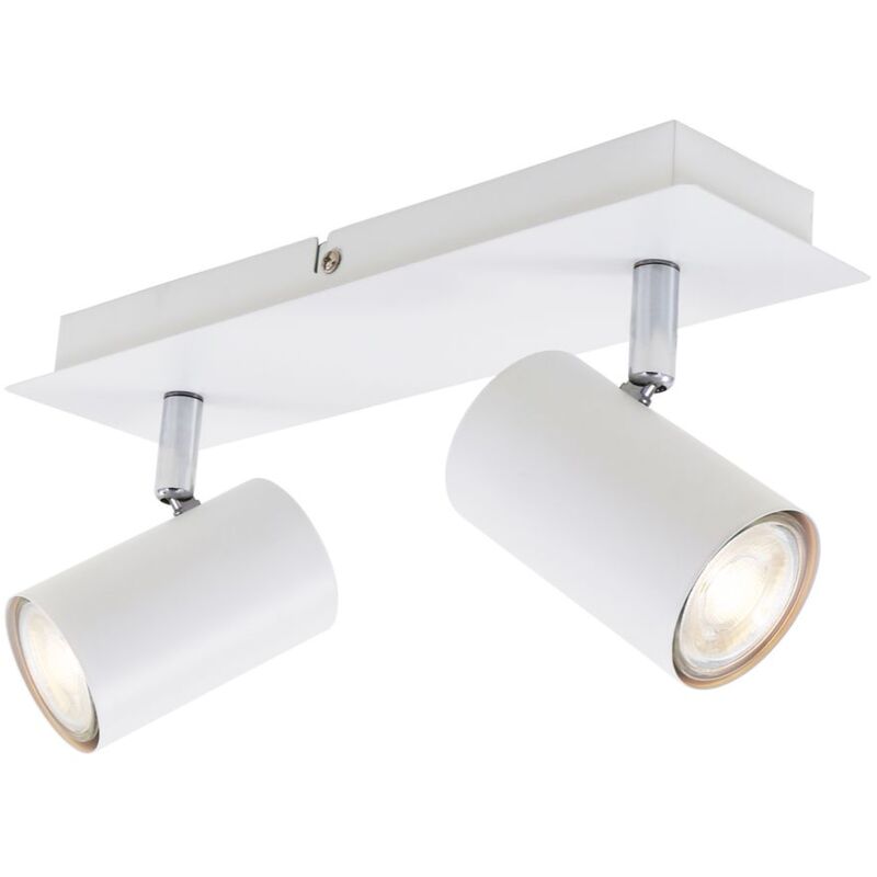 foto del prodotto briloner lampada da soffitto spot orientabile escl. 2xgu10 40w ip20 metallo bianco