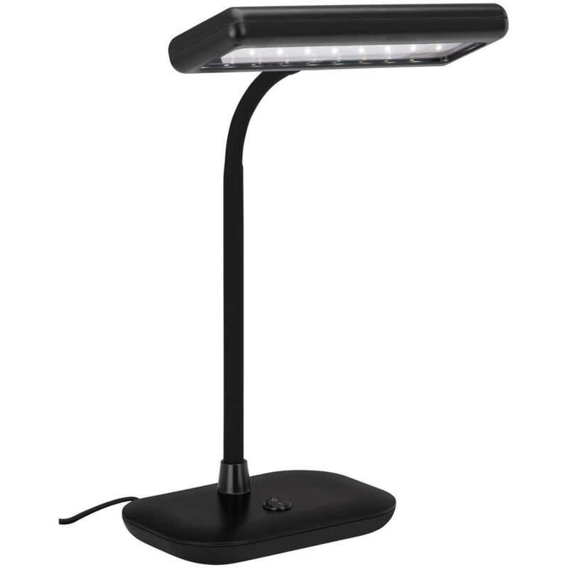foto del prodotto briloner lampada da tavolo a led lampada da ufficio 7,5w collo girevole e orientabile nero