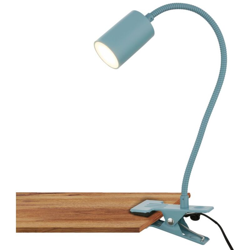 foto del prodotto briloner lampada da tavolo fleks, orientabile, con morsetto, blu