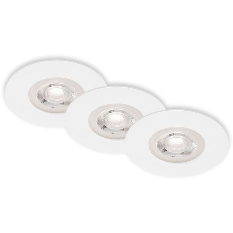 foto del prodotto briloner lampade da incasso a led faretti da incasso per bagno set da 3 dimmerabili bianco 4,9w 9cm