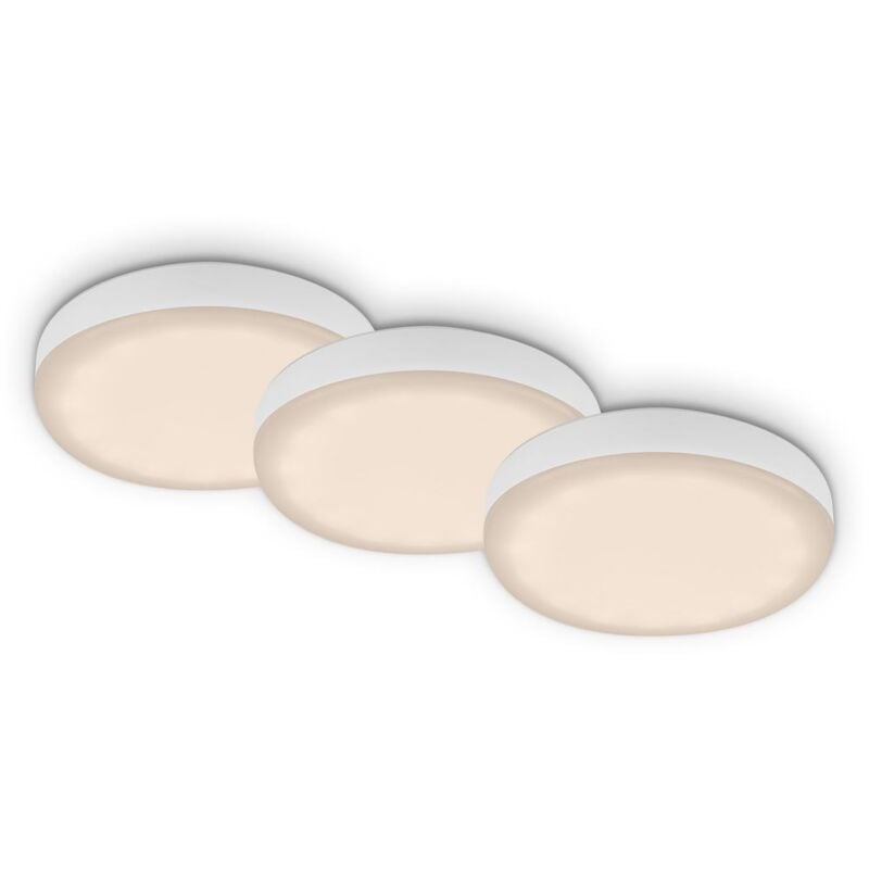 foto del prodotto briloner lampade da incasso led set da 3 3 w ip44 bianco metallo plastica 7,5cm
