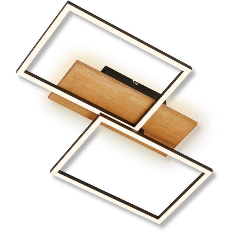 foto del prodotto briloner led lampada da soffitto lampada da soffitto in legno soggiorno dimmerabile camera da letto retroilluminazione