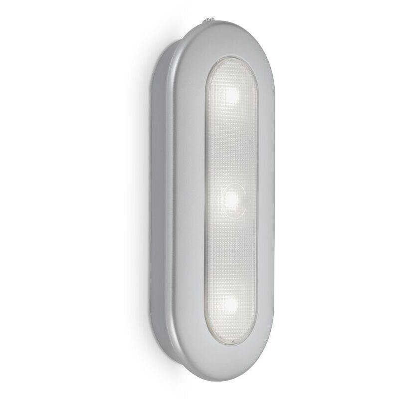 foto del prodotto briloner led push light, 15,2 cm, 0,4 w, argento leuchten