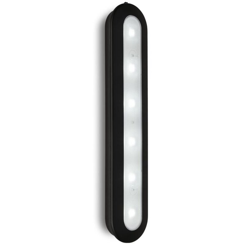 foto del prodotto briloner luce led a pressione con timer, luce sotto il mobile, luce per mobile, autoadesiva, nera