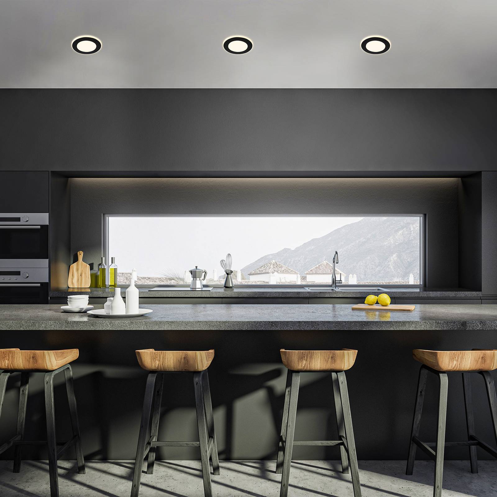 foto del prodotto briloner luci da incasso a led gima, nero, 3.000 k, set da 3