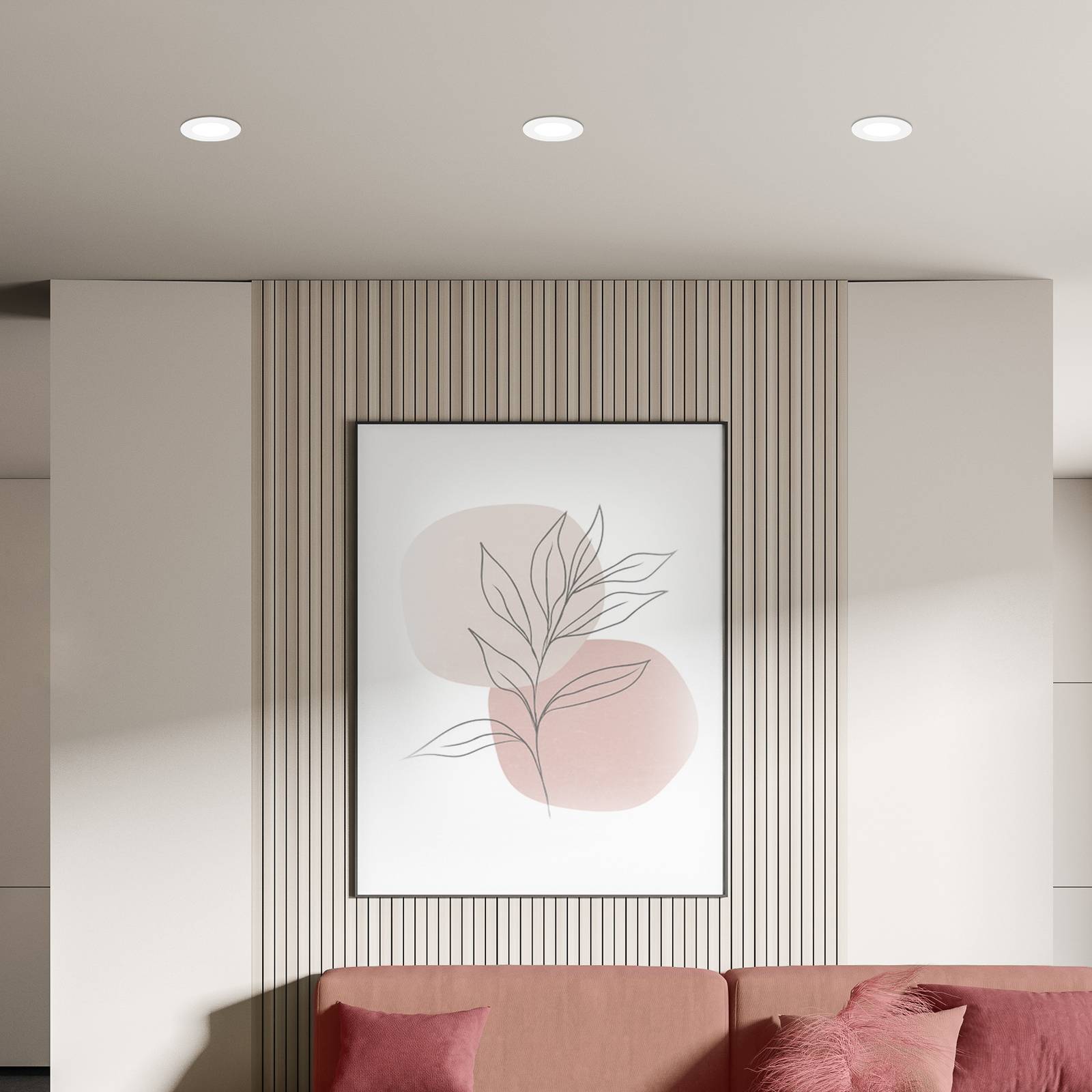 foto del prodotto briloner luci da incasso a led jeft, 9 cm, bianco, set di 3, on off, fisso