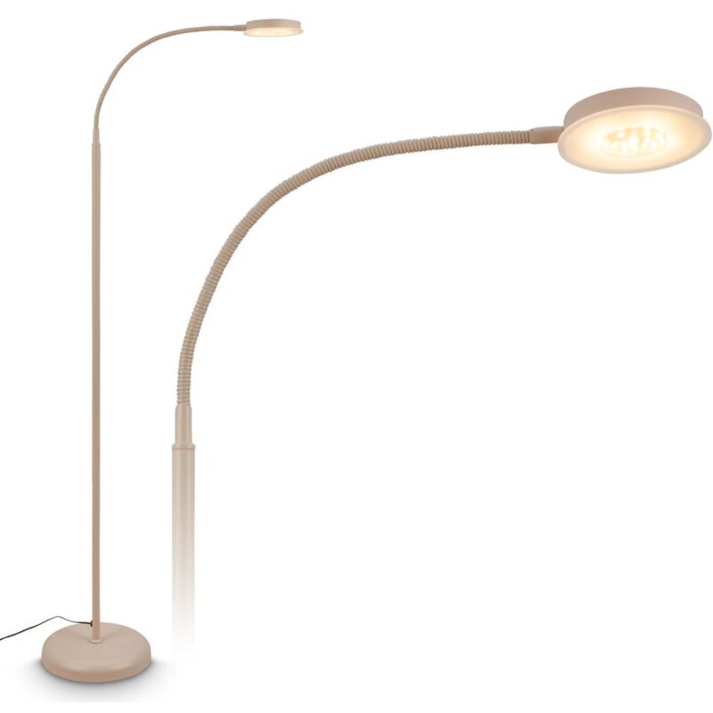 foto del prodotto briloner megg lampada da terra led, dimmerabile, touch, orientabile, bianco caldo, beige, 125,5 x 21 x 45 cm