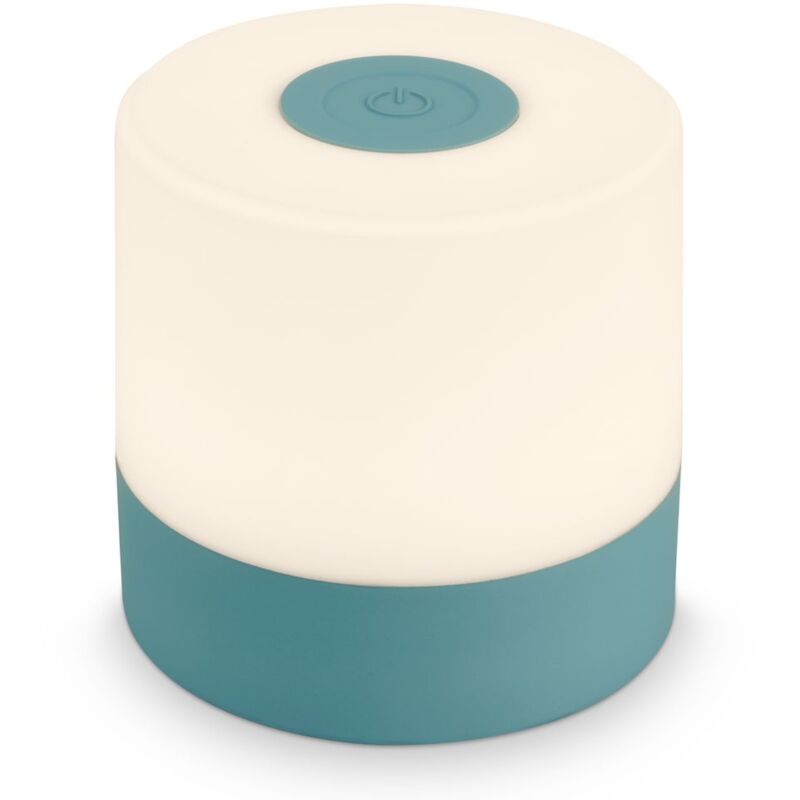 foto del prodotto briloner mini lampada da tavolo led ricaricabile ip44, dimmerabile a passi, touch, luce mobile, lampada da tavolo led per esterni, altezza 7 cm, blu
