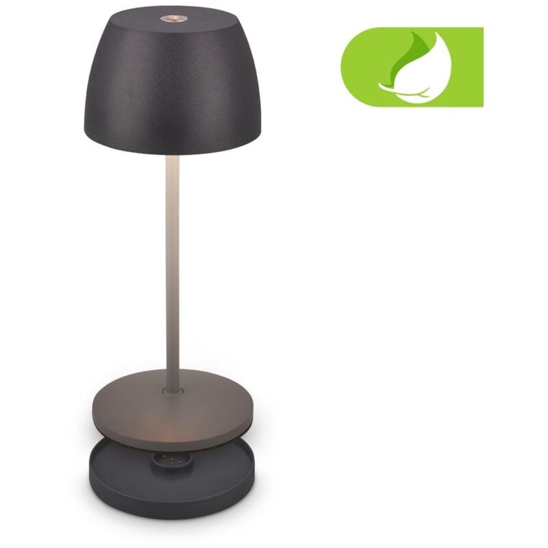 foto del prodotto briloner mini lampada da tavolo led senza fili ip44 lampada da tavolo a batteria esterno interno stazione di ricarica
