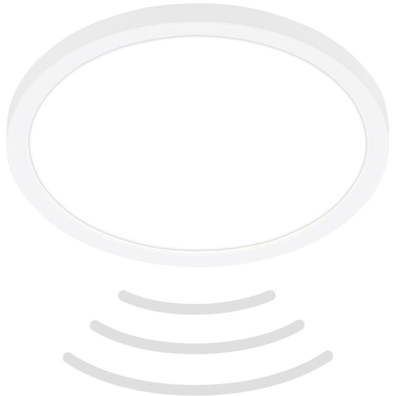 foto del prodotto briloner move lampada da soffitto led ip44, retroilluminazione, rilevatore di movimento, bianco