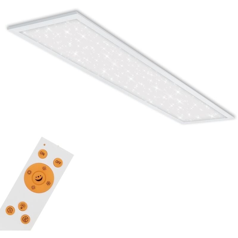 foto del prodotto briloner pannello led 36w bianco telecomando lampada da soffitto cct dimmerabile con effetto cielo stellato