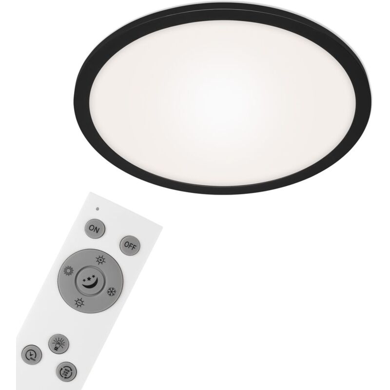 foto del prodotto briloner pannello led dimmerabile telecomando cct 24w nero metallo plastica