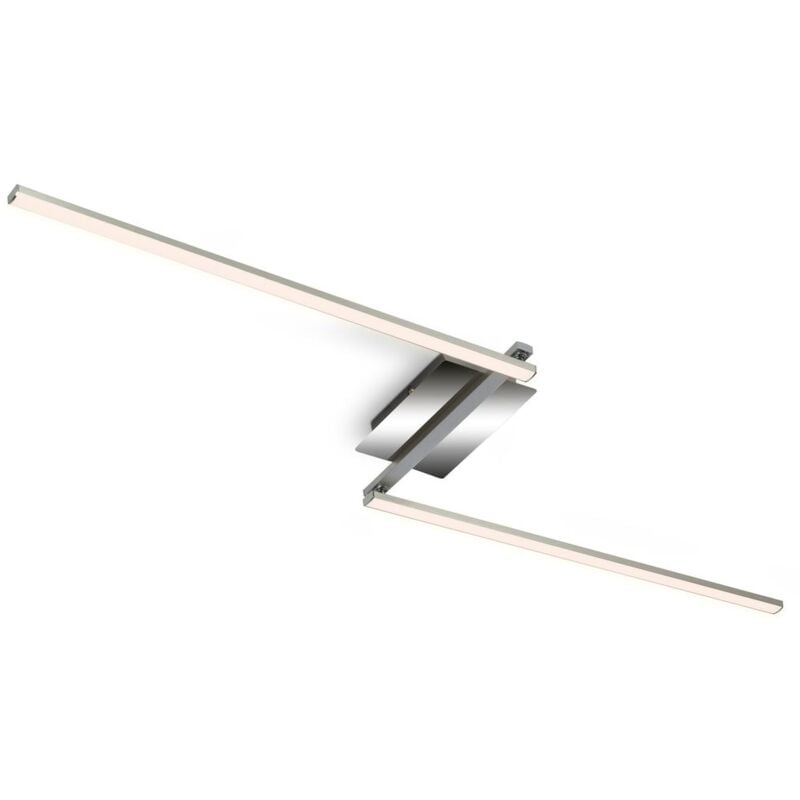 foto del prodotto briloner plafone led a 2 luci orientabile alluminio cromato 3000k 12w metallo