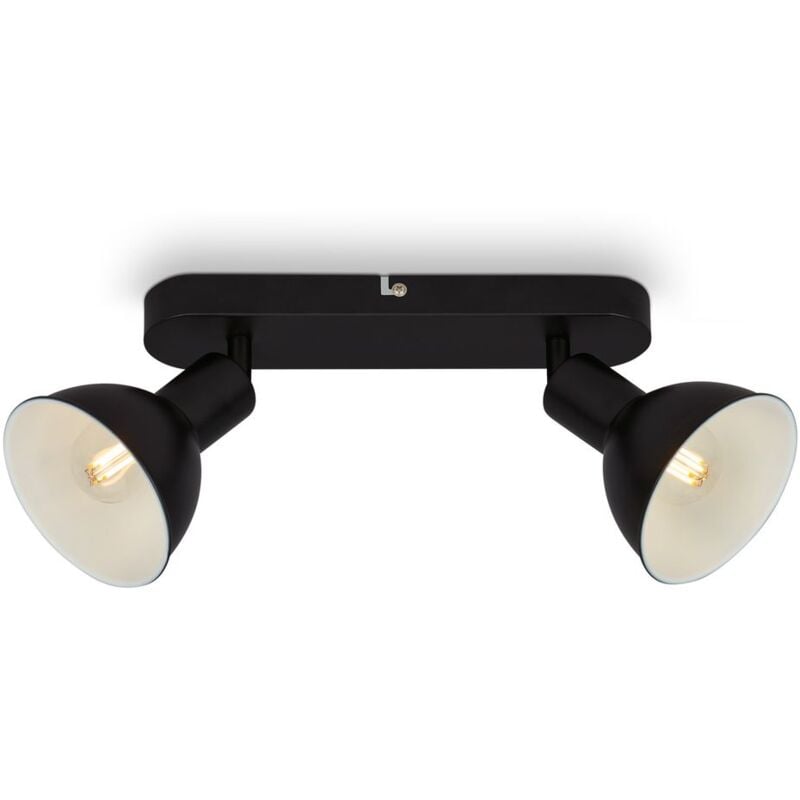 foto del prodotto briloner plafoneira spot vintage orientabile e inclinabile 2xe14 25w nero
