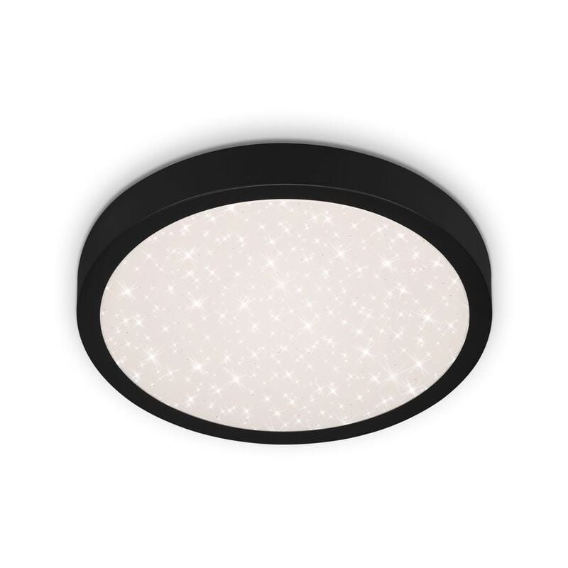 foto del prodotto briloner plafoniera a led con decorazione a stella, plafoniera a led piatta, temperatura di colore bianco neutro, 280 mm, nero