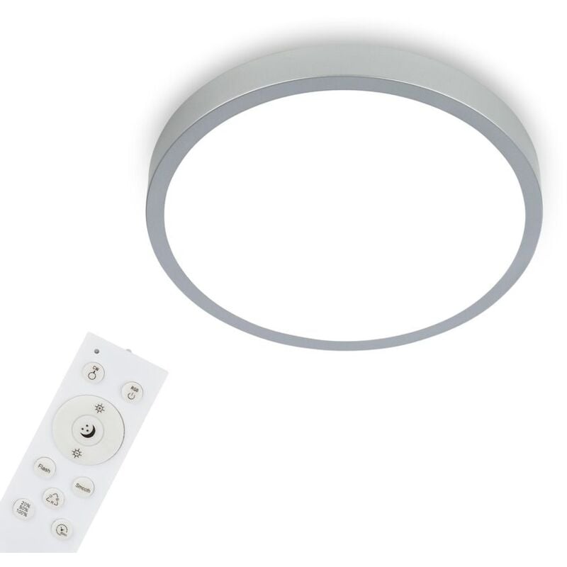 foto del prodotto briloner plafoniera a led rgbw, plafoniera a led dimmerabile, colori di luce colorati, bianco neutro, lampada da parete, telecomando, color