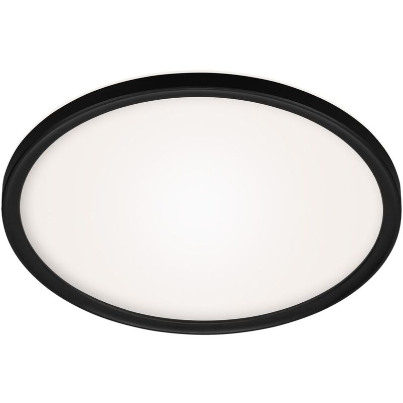 foto del prodotto briloner plafoniera da bagno a led con retroilluminazione, lampada da bagno a led ip44, ultrapiatto, luce bianca neutra, nero, 420x35 mm dxh 