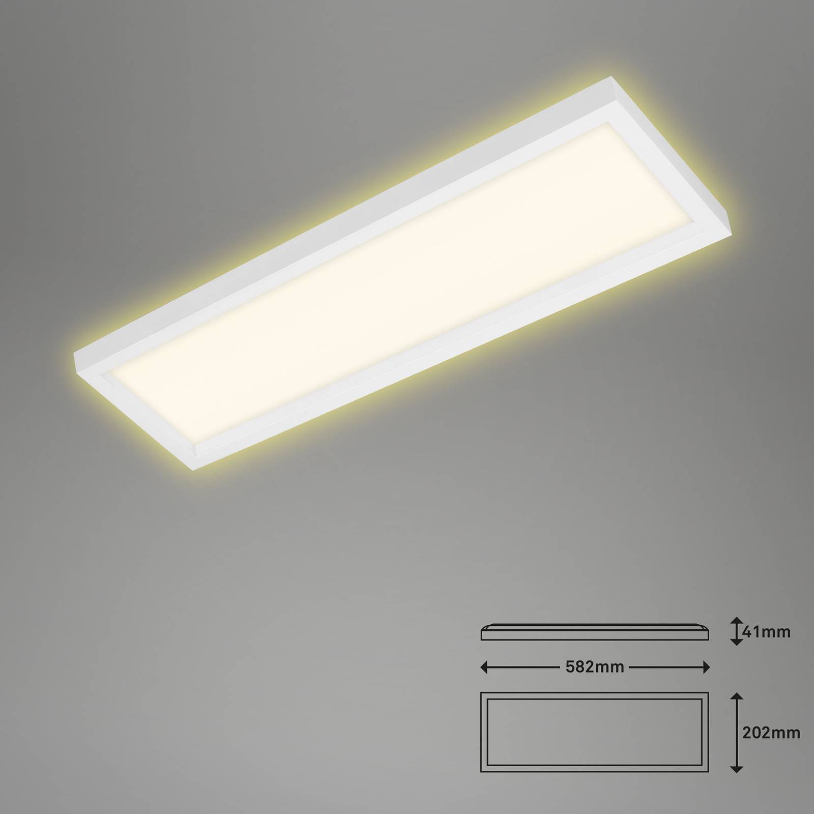foto del prodotto briloner plafoniera led 7365, 58 x 20 cm, bianco