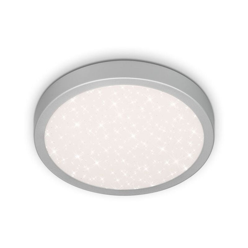 foto del prodotto briloner plafoniera led con decorazione a stella, plafoniera led piatta, temperatura di colore bianco neutro, 280 mm, colore argento