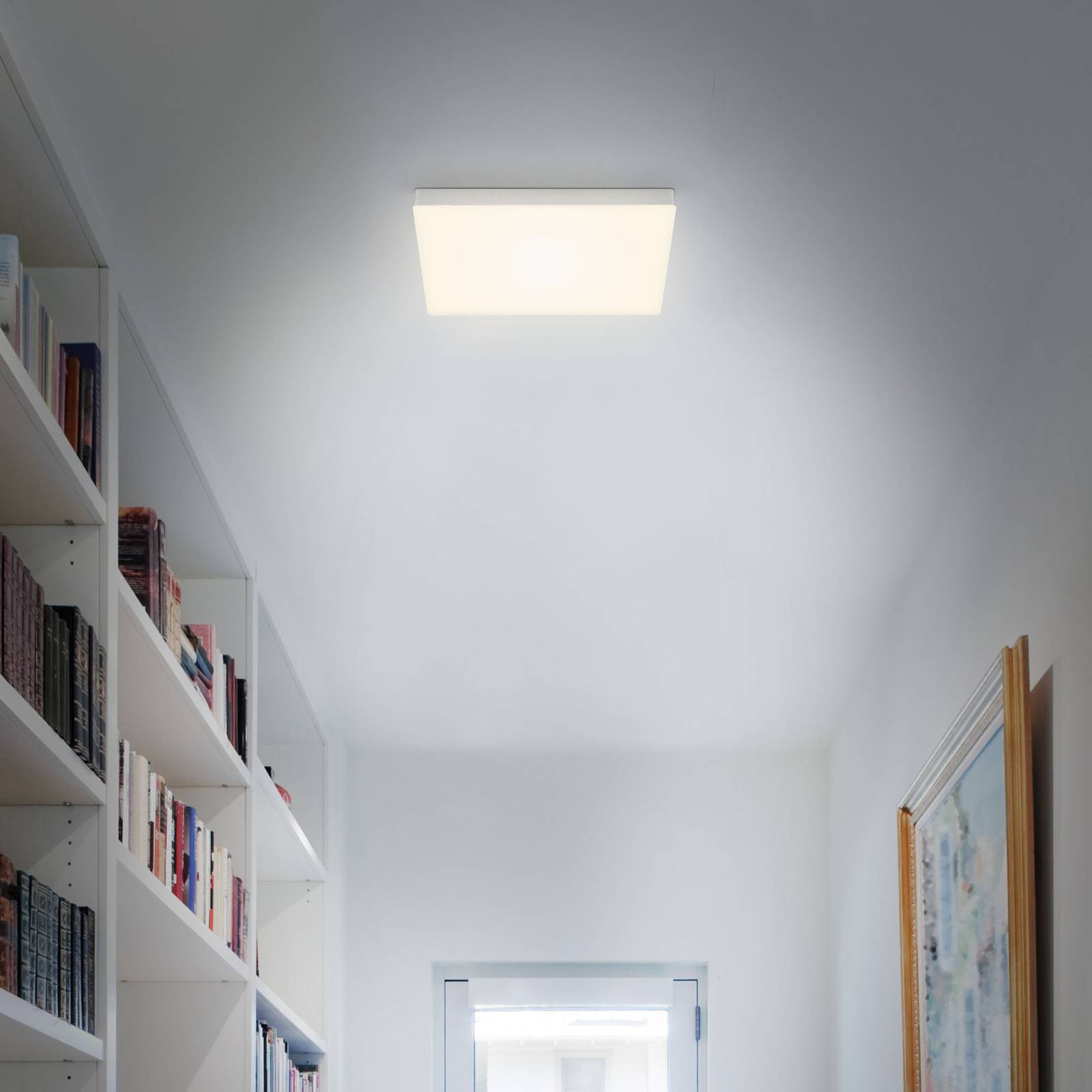 foto del prodotto briloner plafoniera led flame, 3.000k, 28,7x28,7cm, argento