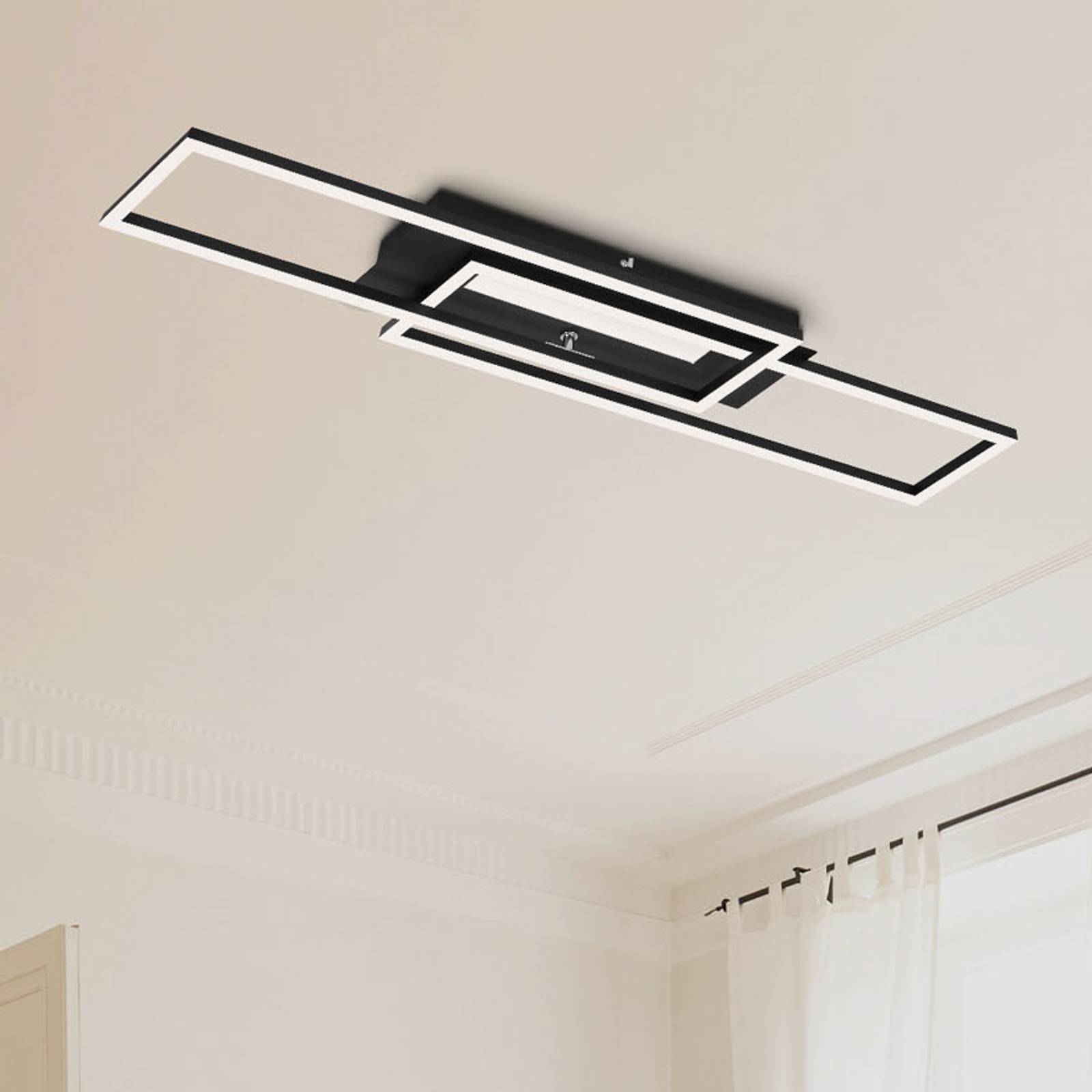 foto del prodotto briloner plafoniera led frame mid, 3.000 k, nero