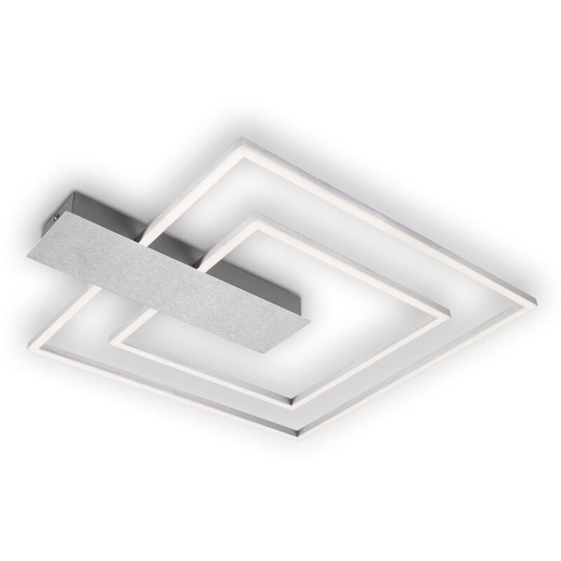 foto del prodotto briloner plafoniera moderna nico duo metallo plastica argento led 30w 3000k