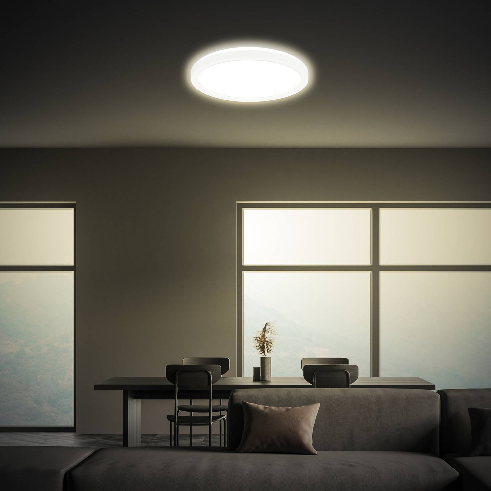 foto del prodotto briloner plafoniera tava led, bianca, 24 cm, plastica