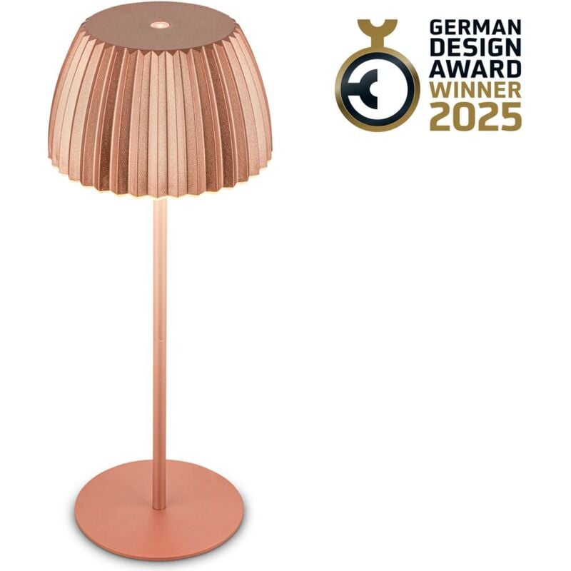foto del prodotto briloner riffle lampada da tavolo led senza fili ip44, dimmerabile, touch, batteria ricaricabile, vincitrice del german design award 2025, color