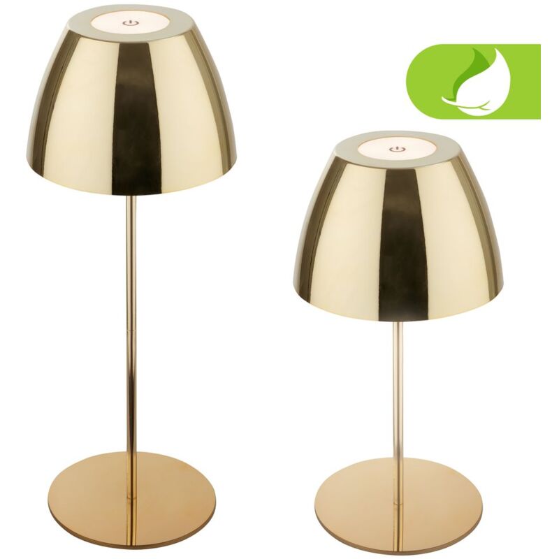 foto del prodotto briloner serina led lampada da tavolo senza fili ip44, dimmerabile, touch, color oro