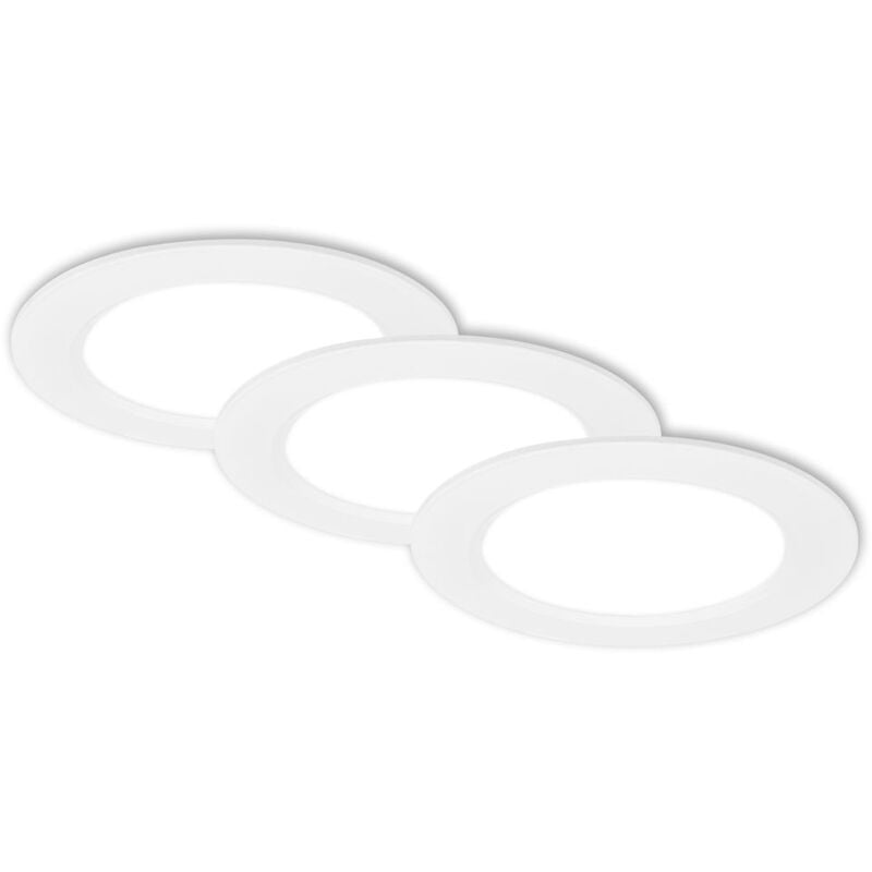 immagine 0 del prodotto briloner set di 3 faretti da incasso a led 230v lampade da incasso a led spot piatti bianco neutro