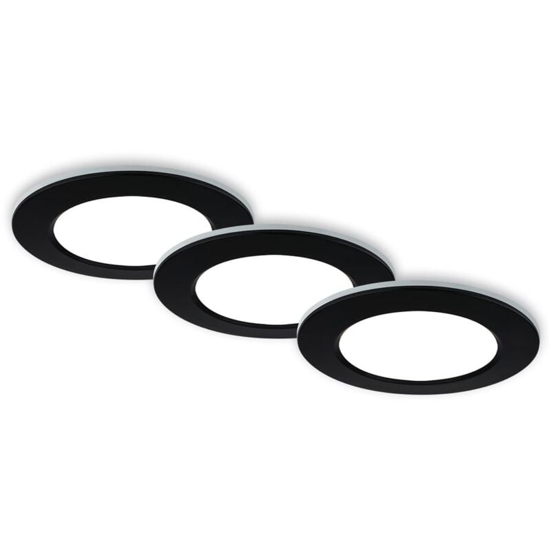 foto del prodotto briloner set di 3 luci da incasso led a soffitto, luci da incasso cct, faretto da incasso led per bagno, faretto da incasso per bagno ip44, nero,