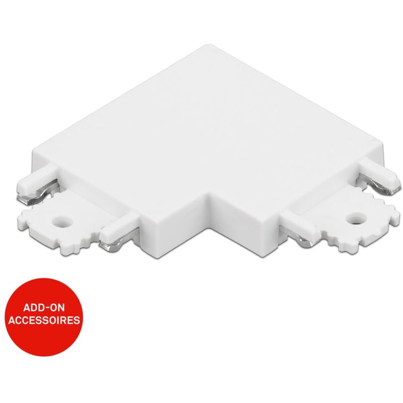 foto del prodotto briloner sistema di binari luxtrail, connettore angolare, accessori, bianco