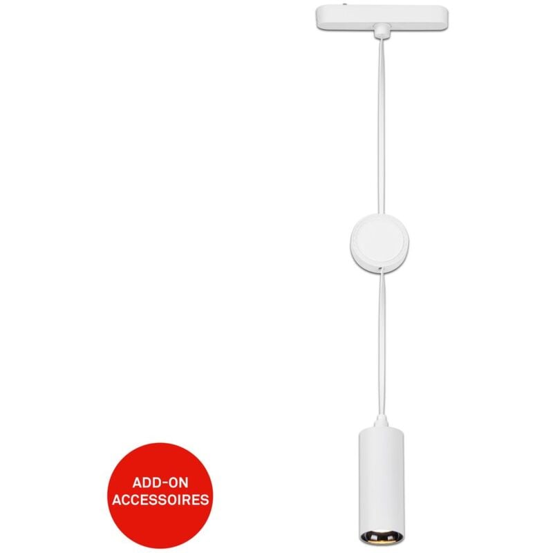 foto del prodotto briloner sistema di binari luxtrail, luce a sospensione led, regolabile in altezza, bianco