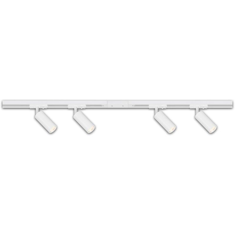 foto del prodotto briloner - sistema di binari rail, set completo, 4x faretti led, bianco