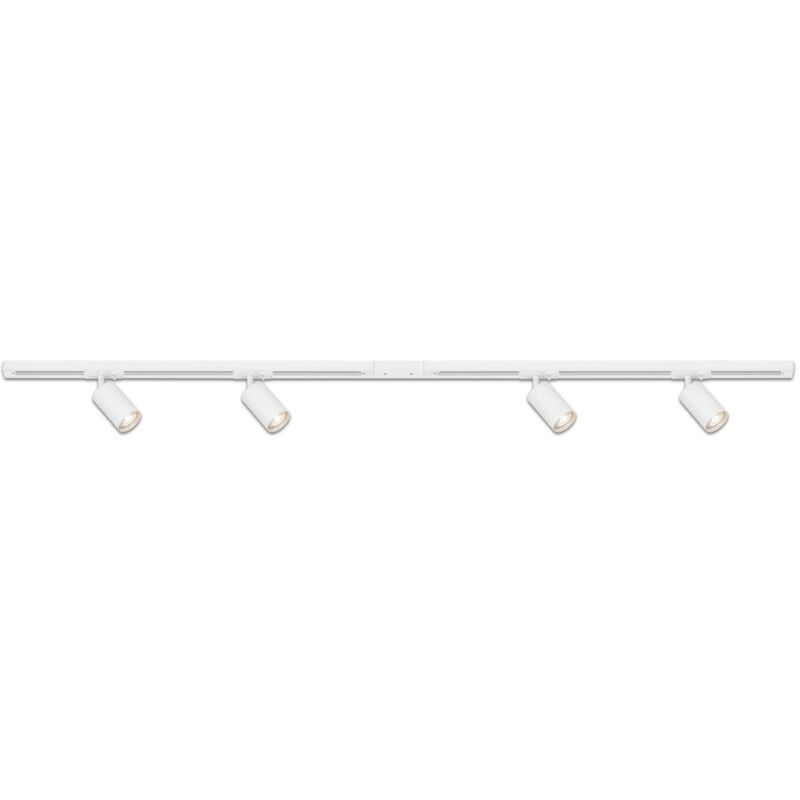 foto del prodotto briloner sistema di binari rail, set iniziale, 4x punti gu10, bianco