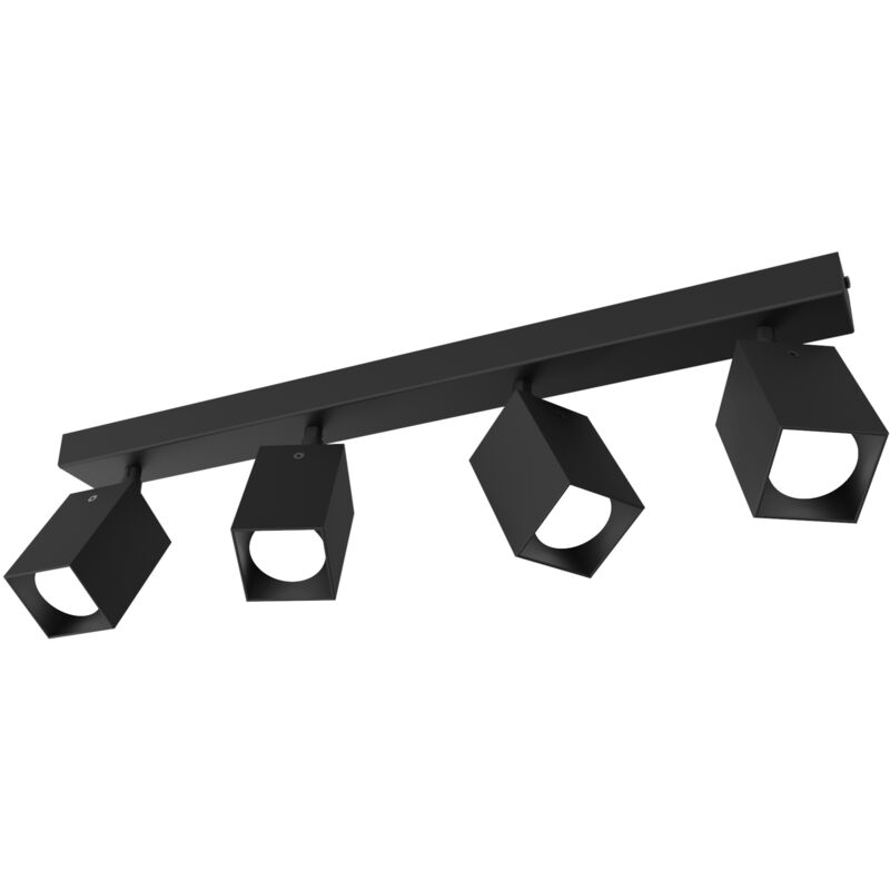 foto del prodotto brinck plafoniera l, 4x gu10, max 33w, metallo, nero, l.6cm - lumicom