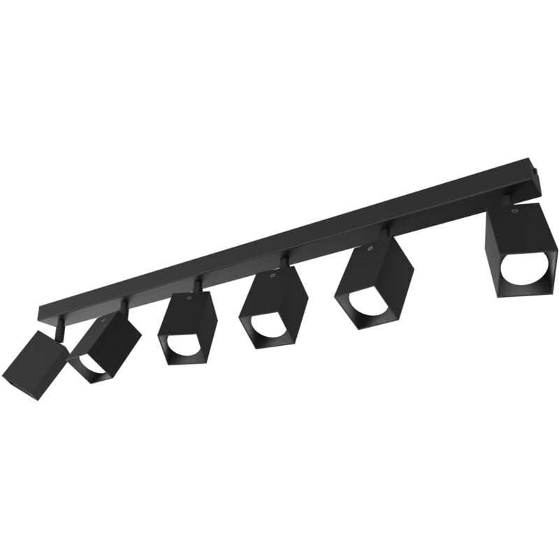 foto del prodotto brinck plafoniera xl, 6x gu10, max 33w, metallo, nero, l.6cm lumicom