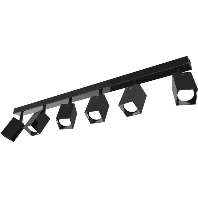 foto del prodotto brinck plafoniera xl, 6x gu10, max 33w, metallo, nero lucido, l.6cm lumicom